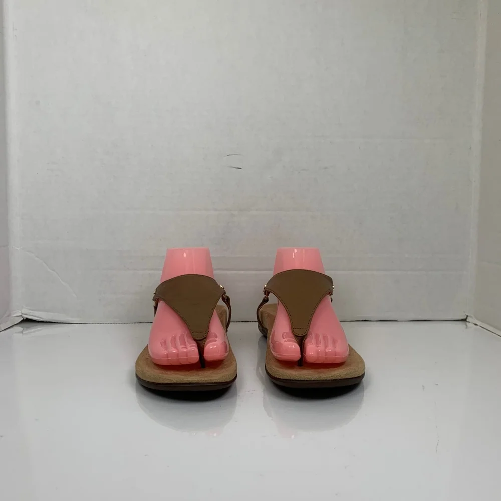 Vionic Kirra Women Brown Leather Thong Sandals Size 7 - Picture 11 of 11